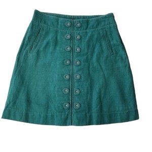 Anthropologie Taikonhu Woven Tweed‎ Button Pocket Artsy Skirt